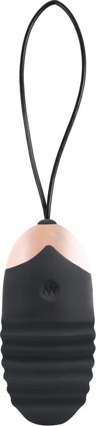 Beste deal π EZlove Geribbeld Vibratie Eitje Voor Extra Stimulatie - 7.5cm - Zwart/Rose - Luxe Uitstraling π - Afbeelding 5