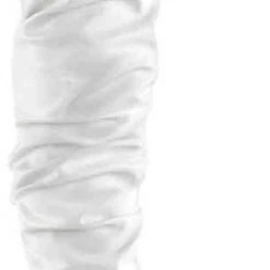 Goedkoop 🎁 Classique-3011 Hoge Overknee Scrunch Laars Met Puntige Neus En Stiletto Hak Wit - (EU 41,5 = US 11) - Pleaser ⭐