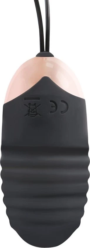 Beste deal π EZlove Geribbeld Vibratie Eitje Voor Extra Stimulatie - 7.5cm - Zwart/Rose - Luxe Uitstraling π - Afbeelding 7