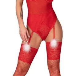 Gloednieuw 😀 Sexy Rode Body Voor Kerst - Kerst Lingerie Setje - Luxe Kerst String Body - Sexy Lingerie Kerst - LivCo Corsetti 💯