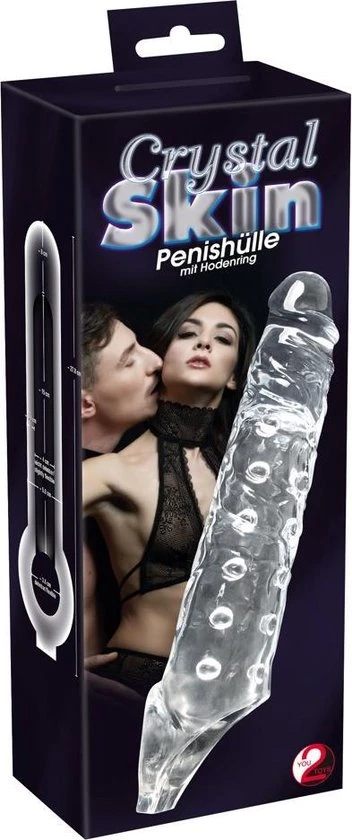 Goedkoopste π Crystal You2Toys Penis Sleeve Licht Flexibel Met Stimulatie Noppen En Testikel Ring - Transparant π - Afbeelding 6