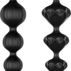 Goedkoop 🔥 Satisfyer Love Beads - Anale Kralen - 2 Stuks - Zwart ⌛