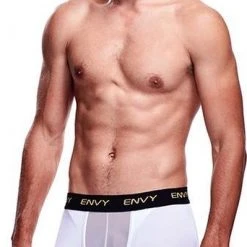 Goedkoop 🥰 Envy Transparante Mesh Herenshort - Wit 👏