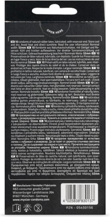 Top 10 π My.Size Condooms Maat 53 -10 Stuks 𧨠- Afbeelding 2