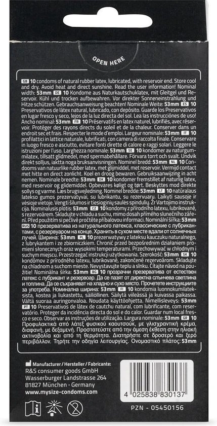 Top 10 π My.Size Condooms Maat 53 -10 Stuks 𧨠- Afbeelding 8
