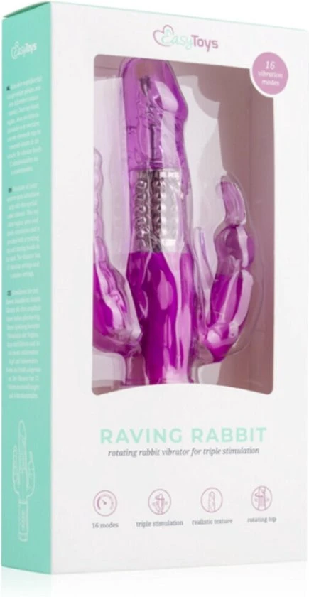 Top 10 👍 EasyToys Raving Rabbit Vibrator - Paars ⌛ - Afbeelding 11