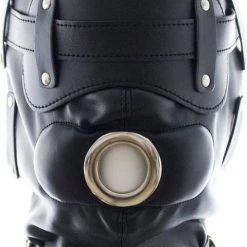 Korting 😍 Banoch - Inferno Bondage Mask Black - Zwart Pu Leren Bondage Masker Met Gag & Oogbedekking | BDSM ❤️