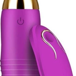 Begroting 🌟 Dlicious - Vibrerend Eitje - Met Afstandsbediening – USB En Snel Oplaadbaar – Vibrerend Eitje - 10 Trilstanden – Paars – Remote 🔔