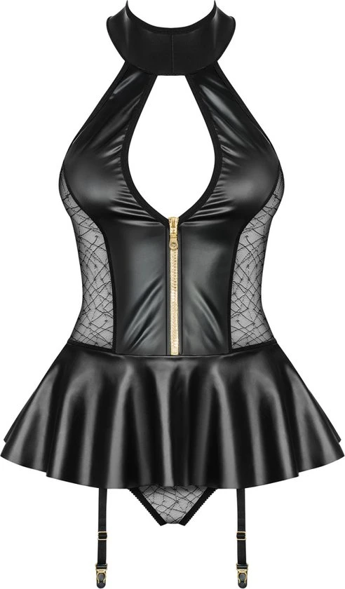 Top 10 π Obsessive Sexy Korset Met String Erotisch Korset Maat L/XL Zwart π - Afbeelding 6