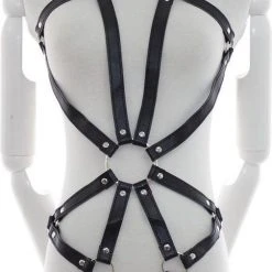 Begroting 🥰 Banoch | Bondage Riemen Body Harness Black/3 - Zwart Pu Leer Harnas Vrouw - Bdsm ⭐