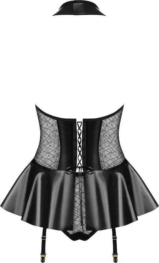Top 10 π Obsessive Sexy Korset Met String Erotisch Korset Maat L/XL Zwart π - Afbeelding 9