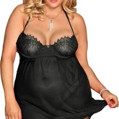 Nieuw 🛒 Subblime Queen Plus Size Subblime - Lingerie Set - Lingerie Pakje Zwart - Fetish - Bodykostuum - Sexy Setje - Jurkje Met Patroon / Sex / Erotiek Toys ✔️