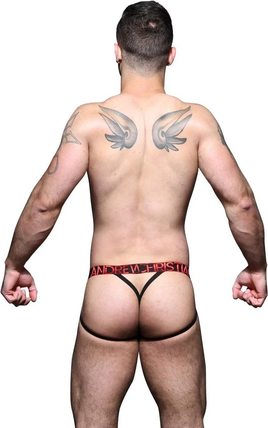 Beste Verkoop βοΈ Andrew Christian - Scarlet Mesh Y-Back String - Maat L - Erotische Heren String - Sexy Mannen Ondergoed - Jockstrap & String Combinatie π - Afbeelding 6
