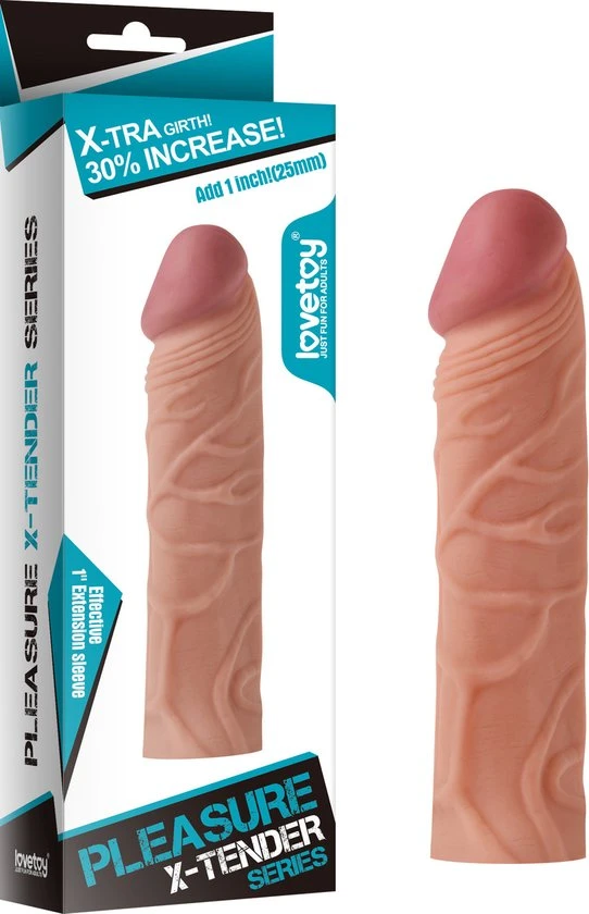 Beste deal π― Lovetoy Pleasure Extender Penis Verlenger - Beige β€οΈ - Afbeelding 4
