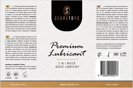 Beste deal π Segretoys 2-in-1 Massage Glijmiddel Op Waterbasis Siliconen Eigenschappen Hydrateert En Verzorgd - 150ml π - Afbeelding 2
