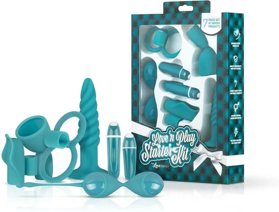 Top 10 π LoveBoxxx Love ‘n Play Starter Kit – Erotische Geschenkset Met 7 Sex Toys, Waaronder Vaginaballetjes En Een Buttplug – Sex Toys Voor Koppels – Blauw π