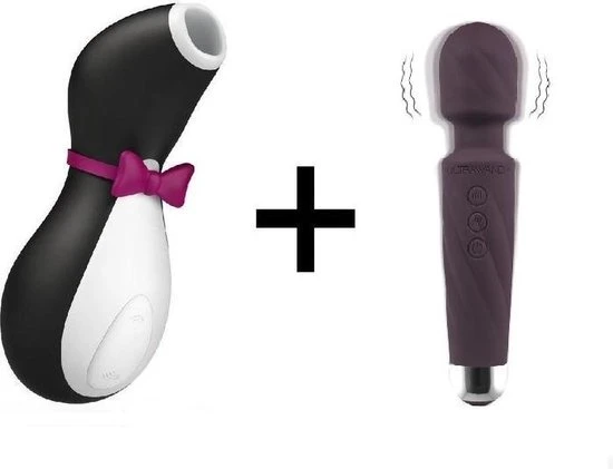 Uitgang π₯° Satisfyer Pro Penguin Met Ultrawand Mini Massager Wand Combinatie Voordeel Set β¨