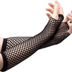 Hete verkoop 😉 Merkloos SissyMarket - Sissy Fishnet Handschoenen - Lang - Zwart 👍