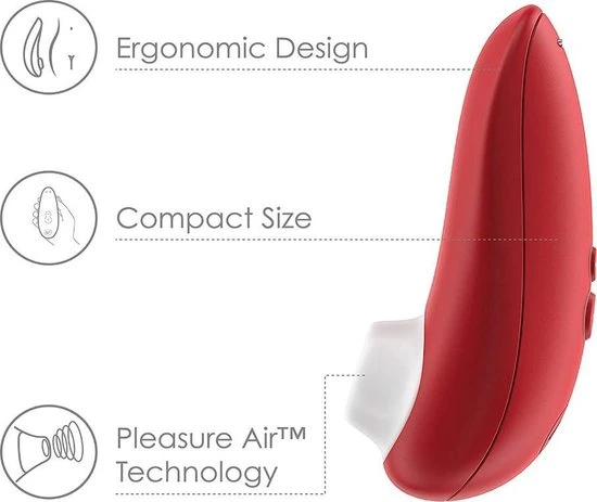Gloednieuw β Womanizer Starlet 2 Luchtdruk Vibrator 12 Cm Rood π - Afbeelding 4
