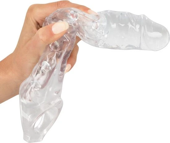 Goedkoopste π Crystal You2Toys Penis Sleeve Licht Flexibel Met Stimulatie Noppen En Testikel Ring - Transparant π - Afbeelding 4