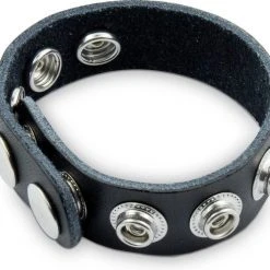 Begroting 🔔 Power Escorts Verstelbare Lederen Cockring - Zwart 👏