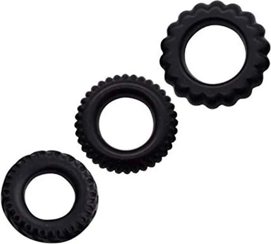 Nieuw π Erodit Cockringen -zwart - 3 Penisringen - Ball-stretcher - Uitstel Van Orgasme En Ejaculatie - Black Friday Seksspeeltje Voor Koppels - Sex Toy - Erotiek Voor Mannen En Vrouwen π - Afbeelding 3