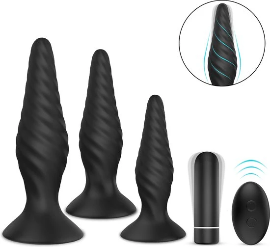 Nieuw π Viberoz Quest Vibrerende Buttplug Set Met Afstandsbediening Usb Oplaadbaar Anaal Vibrator - Sex Toys Voor Mannen En Vrouwen Sexspeeltjes Voor Koppels Zwart Erotiek π - Afbeelding 2