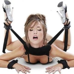 Promo ❤️ Cimejo® - Bondage Set - KIKKER Houding - BDSM - Zwart 🎁