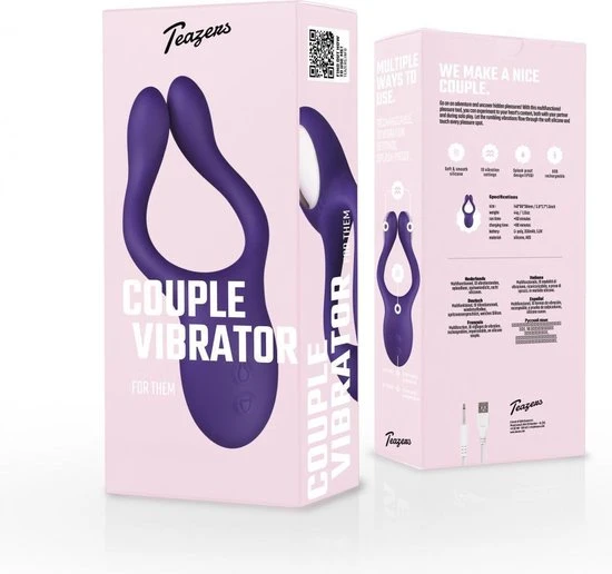 Promo ❤️ Teazers Koppel Vibrator Vibrators Voor Vrouwen En Mannen Seksspeeltjes Voor Koppel - Paars 🧨 - Afbeelding 10