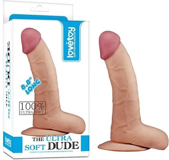 Nieuw ✔️ Lovetoy Zachte Dildo The Ultra Soft Dude Dildo 22.5 Cm ✔️