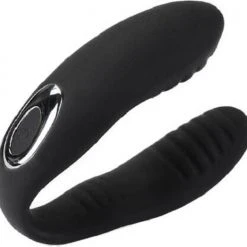 Uitgang 👏 Happy Tears | U-Type Vibrator | Clitoris En Gspot Stimulator | Massage | Vagina - Anaal | Krachtig En Fijne Orgasmes | Seksspeeltje | 10 Standen | Voor Vrouwen | Ideaal Voor Koppels | Zwart 💯