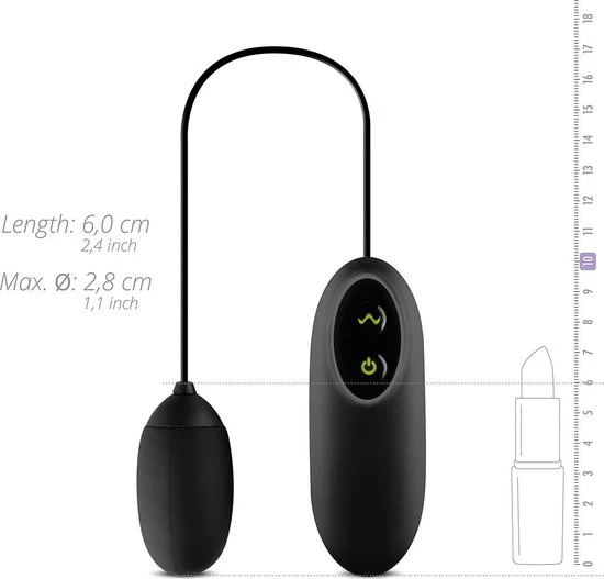 Hete verkoop π EasyToys Online Only Blix - Vibratie-Eitje Met Afstandsbediening - Zwart π - Afbeelding 5