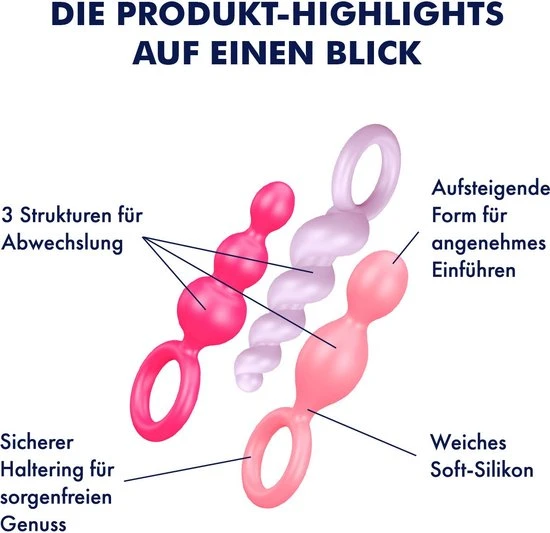 Goedkoopste ✔️ Satisfyer - Booty Call - Anale Kralen - 3 Stuks - Roze - Perzik - Lila 🔔 - Afbeelding 17