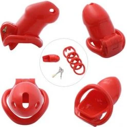 Gloednieuw 😍 Merkloos SissyMarket - The Beginner - Rood - Peniskooi - Chastity Cage 🎉