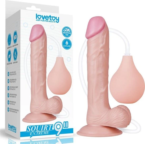 Goedkoopste 🌟 Lovetoy Squirt Extreme Dildo 23 Cm - Lichte Huidskleur ⌛
