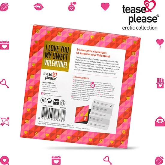 Beste Verkoop π Tease & Please Valentine Advent Calendar - Erotisch Bordspel π - Afbeelding 9