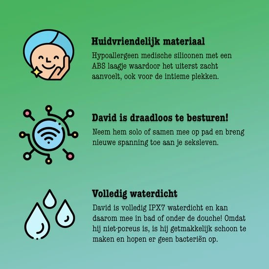 Aanbiedingen π FEMSCRIPT David - Krachtige Mini Vibrator - Ei - Afstandsbediening - Clitoris - G-spot - Oplaadbaar - Waterdicht - 10 Standen π - Afbeelding 5