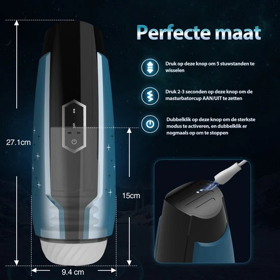 Groothandel π Metoy - Galaxy Automatische Mannelijke Masturbator - 5 Vibratiestanden - Handsfree Poesje In Zak - - Luxe Versie - Realistische Getextureerde Seksmachine - Onder Baangevoel - Zuig- En Vibratiestanden β - Afbeelding 2