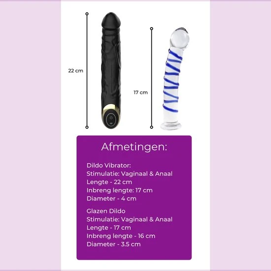 Flash-uitverkoop π I.N.N. Love Dildo - Vibrators - Glas Dildo - Seksspeeltjes - Clitoris En G Spot Stimulatie - Anaal Vibrator - Prostaat Vibrator Mannen - Vibrators Voor Vrouwen π€© - Afbeelding 3