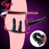 Goedkoop ???? Merkloos Strap-on Met Dubbele Penetratie | 3 In 1 | Triple Penetratie | Voorbind Penis | Exclusieve Uitvoering ????