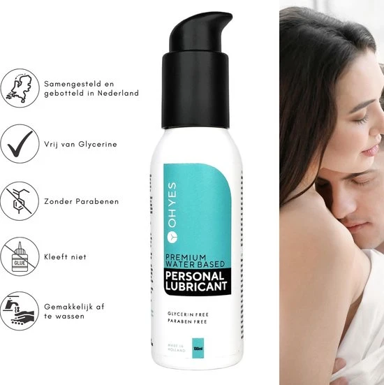 Hete verkoop π OHYES Glijmiddel Waterbasis - Glijmiddel Voor Vrouwen En Mannen - Parabenen & Glycerine Vrij - 100ml π - Afbeelding 3
