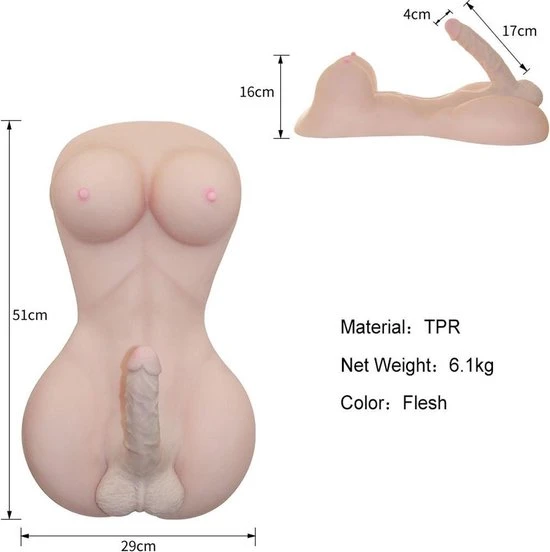 Groothandel π Perfect Toys Masturbator She-Male Body (L) β - Afbeelding 4