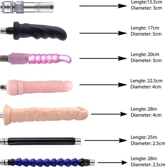 Promo β¨ Auxfun Basic Sexmachine - Pakket Mateo Met Dildo S En Accessoires π - Afbeelding 2