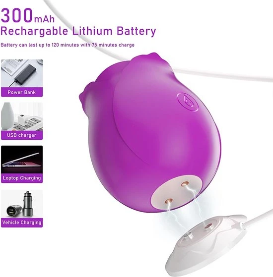 Coupon π Erodit Roos Luchtdruk Vibrator - Luxe Vibrator Paars Voor Vrouwen - Bef- Zuig - Clitoris -- 10 Zuig Vibratie Standen Black Friday Sex Speeltje, Sex Toys, Erotiek Voor Vrouwen. 𧨠- Afbeelding 5