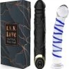Flash-uitverkoop 🎉 I.N.N. Love Dildo - Vibrators - Glas Dildo - Seksspeeltjes - Clitoris En G Spot Stimulatie - Anaal Vibrator - Prostaat Vibrator Mannen - Vibrators Voor Vrouwen 🤩