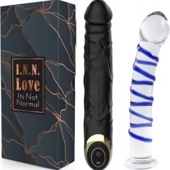 Flash-uitverkoop 🎉 I.N.N. Love Dildo - Vibrators - Glas Dildo - Seksspeeltjes - Clitoris En G Spot Stimulatie - Anaal Vibrator - Prostaat Vibrator Mannen - Vibrators Voor Vrouwen 🤩