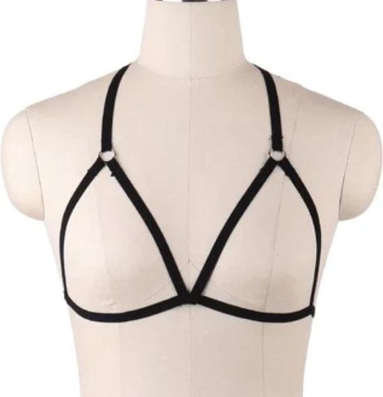 Aanbiedingen β€οΈ TN BH Harnas - Zwart - Sexy Lingerie - Erotische BH - Elastisch π - Afbeelding 3