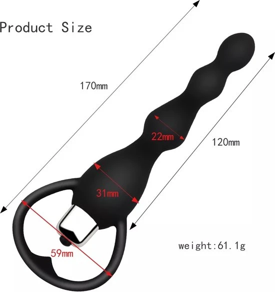 Beste Pirce ⌛ DARENCI DARE Darenci Siliconen Buttplug - Anal Toys - Seksspeeltjes - Sex Toys - G-spot - Satisfier - Penetratie En Stimulatie - Anaal Vibrerende Vibrator - Vibrerende Buttplug - Massager - Mannen En Vrouwen - Warm En Koud - Siliconen - Zwart ✨ - Afbeelding 3