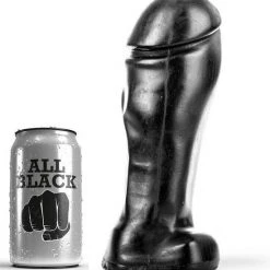 Uitgang ✨ All Black Zwarte Realistische Dildo - 22 Cm 🧨