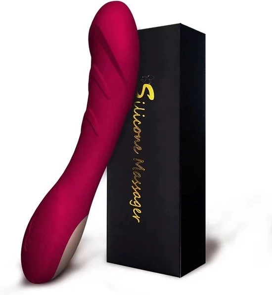 Beste Verkoop π The Three Musketeers G-Spot Vibrator| Siliconen| USB Oplaadbare G-Spot Vibrator|12 Verschillende Vibratiestanden|Gebogen Schacht Voor G-spot Stimulatie|Elegant Rood| Waterproof| Erotiek|Pleasure| π